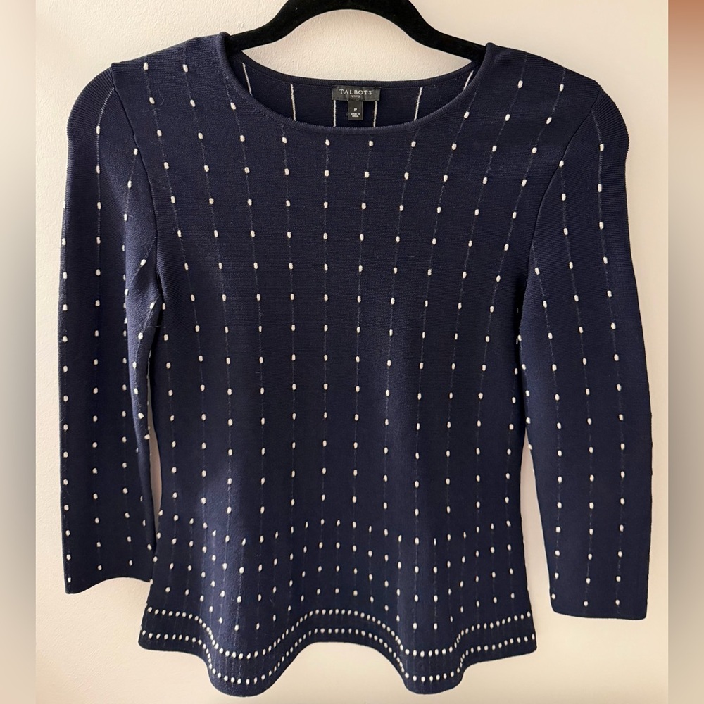 Talbots Petites Navy Sweater - Size P